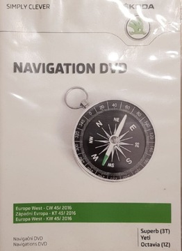 Nawigacja DVD płyta Skoda 