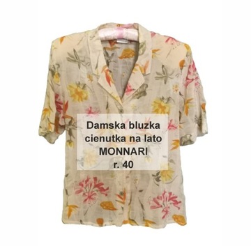 Bluzka Monnari cieniutka kwiaty na lato r. 40