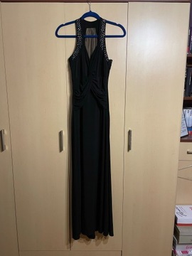sukienka wieczorowa weselna studniówka czarna
