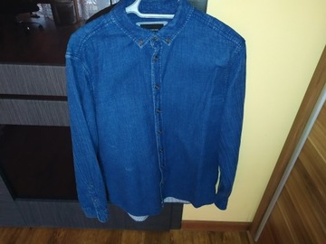Koszula Jeansowa Niebieska Idealny Stan Reserved L