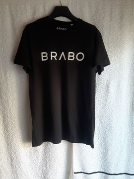  T-shirt z nadrukiem, bawełna, Brabo, r. S/L