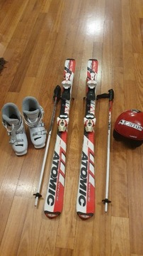 Narty Atomic Race 8 120 cm + buty Rossignol 22.5 