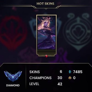 Konto League of Legends Diament 4 S13E1 Skiny