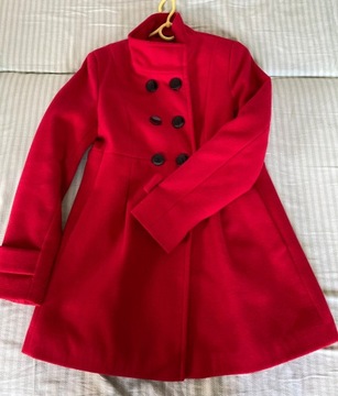 Płaszcz zimowy czerwony rozmiar 38