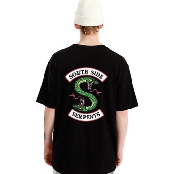 T-shirt Czarny Serpents Riverdale 
