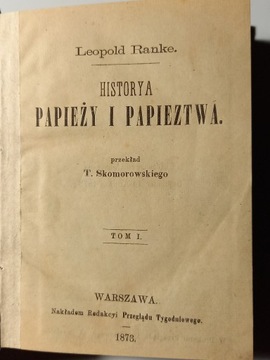 Historya papieży i papieztwa L.Ranke T.I-IV 1873