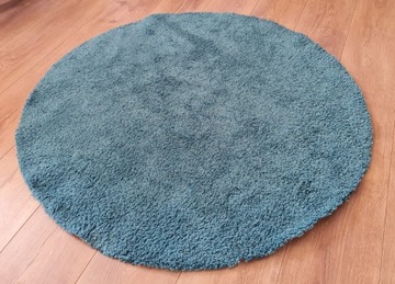 Błękitny okrągły dywan - średnica 130cm