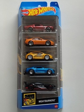 Hot Wheels Nightburnerz zestaw 5 sztuk HTV43 