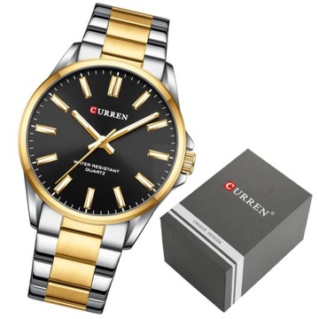 Zegarek męski Curren 9090G bransoleta złoty + BOX