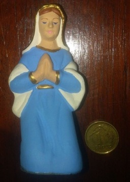 Stara figurka Madonna Matka Boska gipsowa