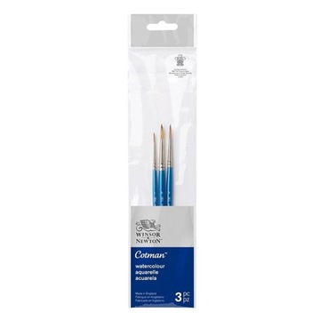 Pędzle akwarelowe Cotman Winsor & Newton 3szt