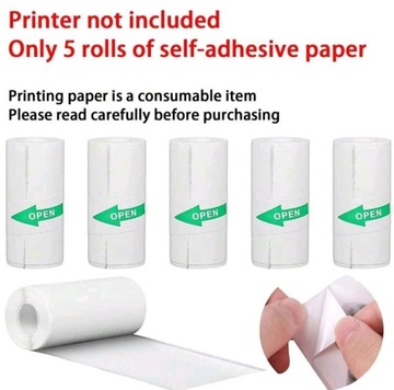 5 rolek papieru do mini drukarki 