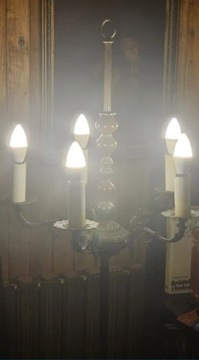 Lampa stojąca Vintage PRL na żarówki świecowe 
