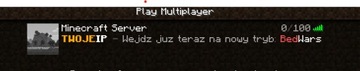 Minecraft Plugin na MOTD