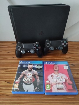 [PS4] Konsola PlayStation 4 Slim+ 2 Pady +2 Gry
