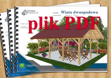 Projekt: Wiata ogrodowa drewniana 3,5m x 5,5m PDF