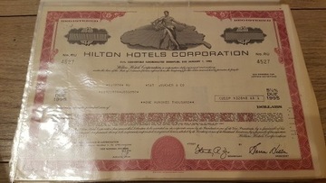 Hilton Hotels - obligacja na $100 000, 1977rok