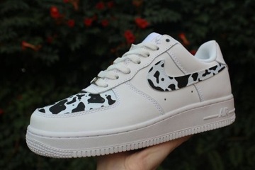 Nike Air force 1 (GS) cow custom łaty krowy