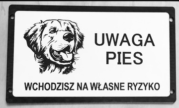 Trwałe tabliczki uwaga zły pies duży wybór