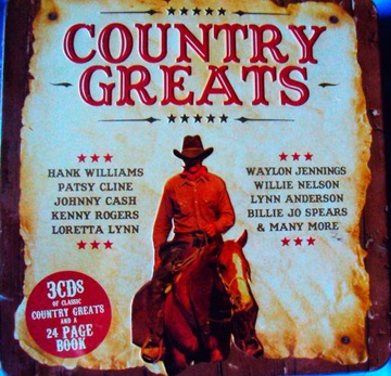 Country Greats 3 CD + książka Folia J.Cash