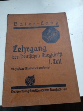 Lehrgang der Deutschen Kurzschrift 1935