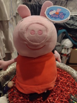 Peppa Pig świnka maskotka ponad 50cm rakieta młyn