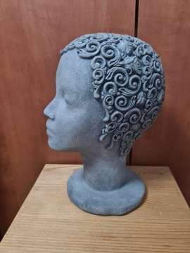 Figurka głowa kobiety ozdoba ala kamienna rzeźba