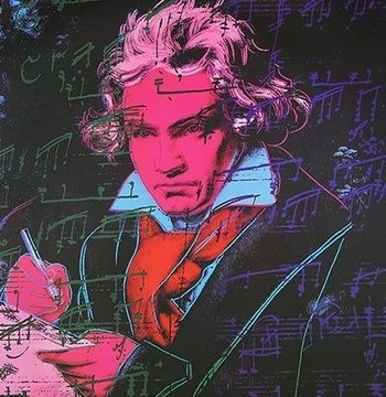 Andy Warhol,Beethoven,litografia,97x97cm,1987