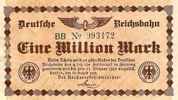 1 milion marek - 1923 rok