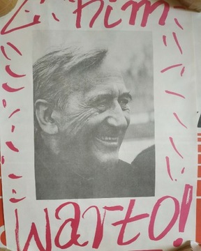 Plakat mały z wyborów prezydenckich 1990 mały Tadeusz Mazowiecki  29x43cm