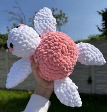 Różowy żółwik pluszak 