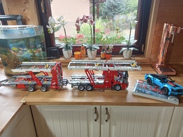 klocki lego technic laweta z autem