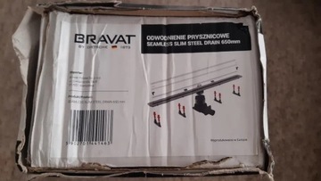 Odpływ liniowy Bravat seamless slim steel drain 65