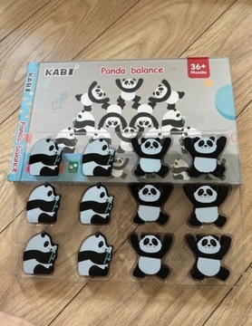 Drewniane klocki panda Balance kabi montessori 