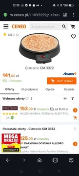 Naleśnikarka Clatronic CM3372 900 W czarny