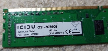Pamięć RAM DDR3 DIMM, 2 razy 4Gb