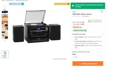 Świetna wieża Auna 388 Dab+Bluetooth Cd   (32K)