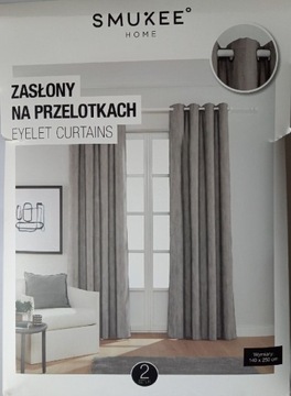 Zasłony aksamitne na przelotkach 140x250 cm