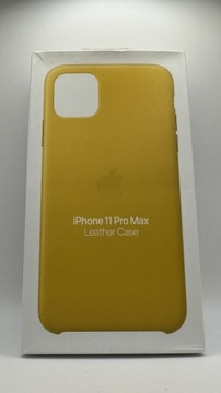 Oryginalne Skórzane Etui iPhone 11 Pro Max Yellow