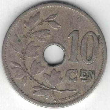 Belgia 10 centymów centimes 1904 E 22 mm  nr 3