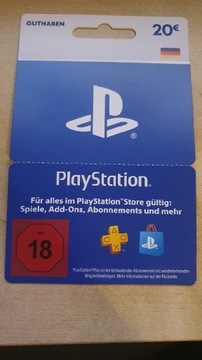 Doładowanie PSN 20€ (Niemcy)