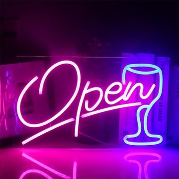 Neon LED - OPEN drinks 40 x 24 cm