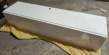 Wisząca, biała szafka RTV | 120x30x26cm