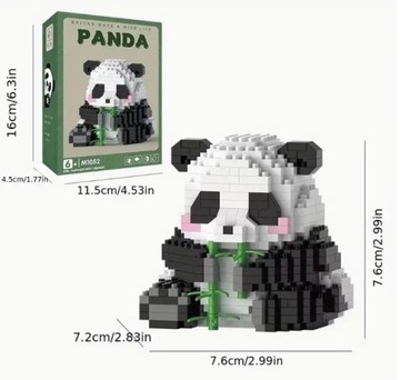 Słodkie pandy ZESTAW 2SZT Panda z klocków
