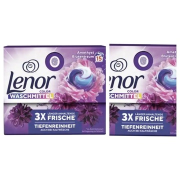 Zestaw Lenor Amethyst do prania koloru 2x 15 caps