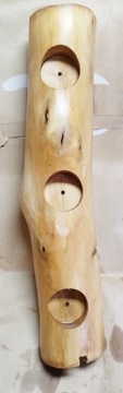 Świecznik rzeźbiony drewniany handmade 