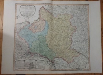 W. Faden A map of the Kingdom of Poland ... 1799