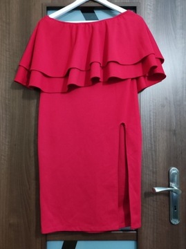 Czerwona elegancka sukienka hiszpanka Vubu L 40 