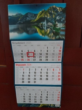 Kalendarz trójdzielny na 2024 rok