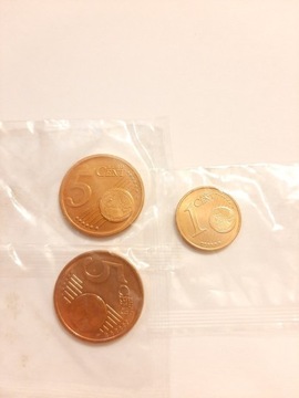 2szt 5 Euro Cent 1 Euro cent